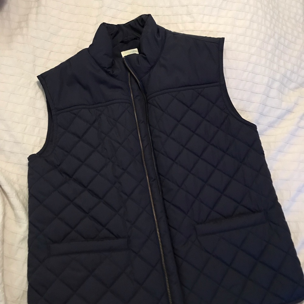 JCrew Navy Quilted Vest